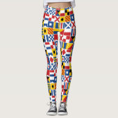 Seesignal-Flaggen-Muster Leggings (Vorderseite)