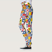 Seesignal-Flaggen-Muster Leggings (Links)