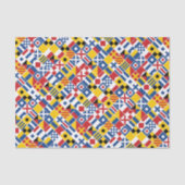 Seesignal-Flaggen-Muster Seidenpapier (Vorderseite)