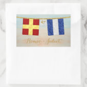 Seesignalflaggen für einfarbige Paare Rechteckiger Aufkleber (Tasche)