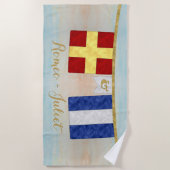 Seesignalflaggen für einfarbige Paare Strandtuch (Vorderseite)