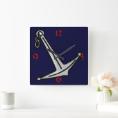 Seesommer Quadratische Wanduhr (Zuhause)