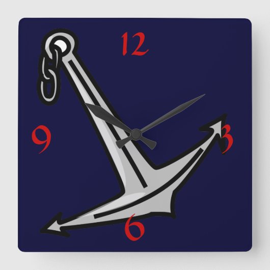 Seesommer Quadratische Wanduhr (Vorderseite)