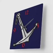 Seesommer Quadratische Wanduhr (Winkel)