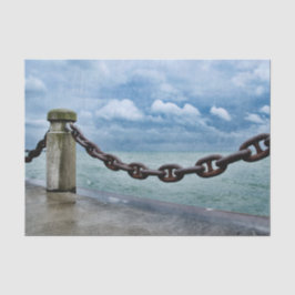 Seesommer-Strand-Fronten-Blau Seidenpapier