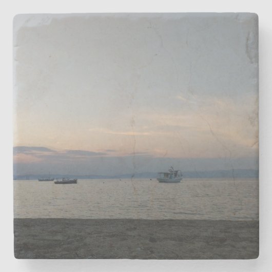 Seesommerboote Marble Stone Untersetzer (Vorderseite)