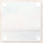 Seesonnenuntergang-Triptychon - PastellAquarelle Glasuntersetzer (Rückseite)