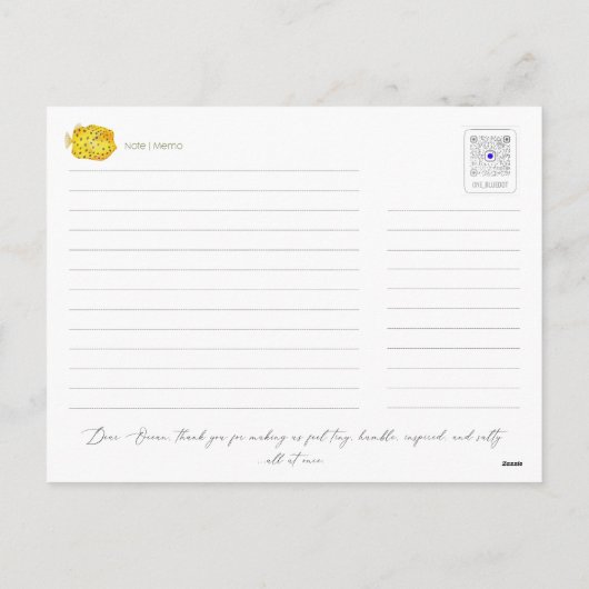 Seespeicher Postkarte (Rückseite)