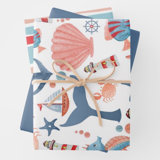 Seespinne Seebarnelen Geschenkpapier Set (Beispiel)