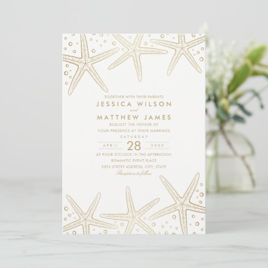 Seestarfish-eleganter Einladung (Stehend Vorderseite)