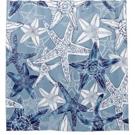 Seestarfish-Sammlung Duschvorhang