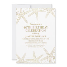 Seestarfish-Strand-Erwachsen-40. Geburtstags-Party