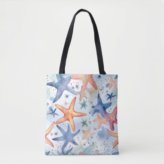 Seestars Aquarellkunst Tasche (Vorderseite)