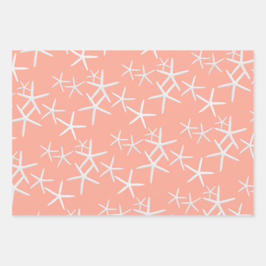 Seestars Muster Korallen rosa Wrapping Papier (Vorderseite 2)