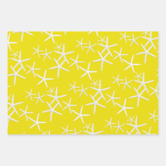 Seestars Pattern Lemon Limon Orange Wrapping Paper Geschenkpapier Set (Vorderseite 2)