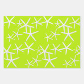 Seestars Pattern Lemon Limon Orange Wrapping Paper Geschenkpapier Set (Vorderseite)