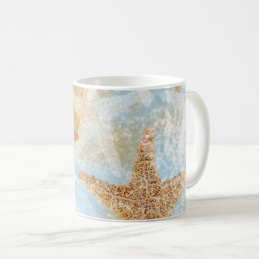 Seestars Starfish Küstenstrand Kaffeetasse (VorderseiteRechts)