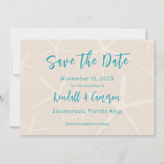 Seestars Starfish retten Daten Einladung (Vorderseite)