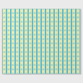 Seestars und kühne Streifen Sommer Geburtstag naht Geschenkpapier (Flach)