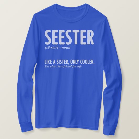 SEESTER Definition für "Beste Freundinnen" T-Shirt (Design vorne)