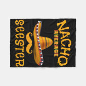 Seester Funny Mexican Sister Joke Spaß Cinco De M Fleecedecke (Vorderseite (Horizontal))
