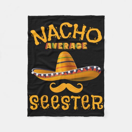 Seester Funny Mexican Sister Joke Spaß Cinco De M Fleecedecke (Vorderseite)