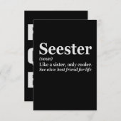 Seester Noun Definition Best Sister Funny Gift Dankeskarte (Vorne/Hinten)