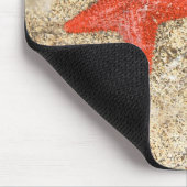 Seestern am Strand, am Meeresufer Mousepad (Ecke)