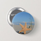 Seestern am Strand Button (Vorne & Hinten)