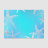 Seestern Aqua Blau Seidenpapier (Vorderseite)