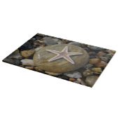 Seestern auf Stein am Strand Schneidebrett (Ecke)