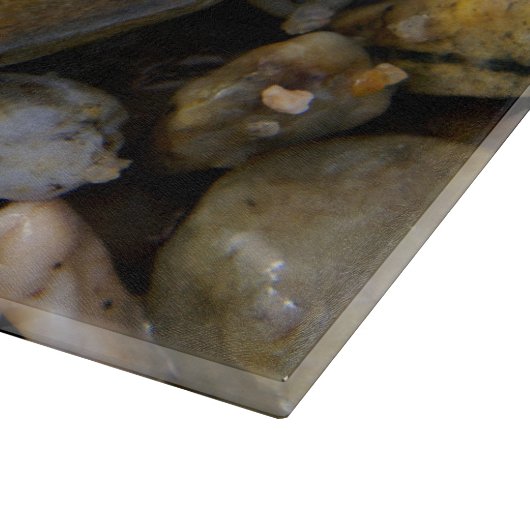 Seestern auf Stein am Strand Schneidebrett (Ecke)