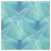 Seestern Blau Aqua Strand Stoff (Nahaufnahme)