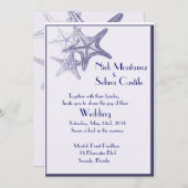 Seestern-Hochzeit Einladung (Vorne/Hinten)