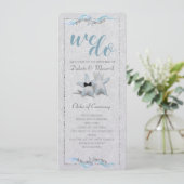 Seestern-Hochzeitsprogramm Einladung (Stehend Vorderseite)