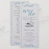Seestern-Hochzeitsprogramm Einladung (Vorne/Hinten)
