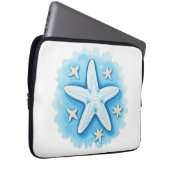 Seestern in Blau Laptopschutzhülle (Vorne Rechts)