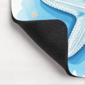 Seestern in Blau Mousepad (Ecke)