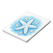 Seestern in Blau Notizblock (Rotiert)