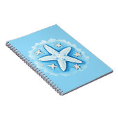 Seestern in Blau Notizblock (Rechte Seite)