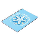 Seestern in Blau Notizblock (Linke Seite)