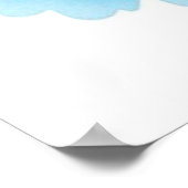 Seestern in Blau Poster (Ecke)