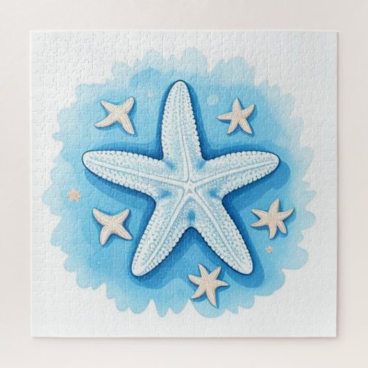 Seestern in Blau Puzzle (Vertikal)