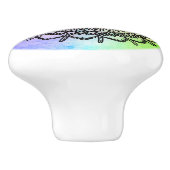 Seestern Mandala Keramikknauf (Seitenansicht)