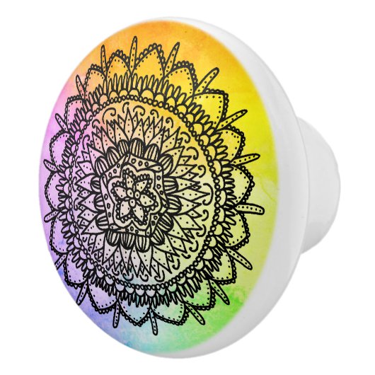 Seestern Mandala Keramikknauf (Rechts)