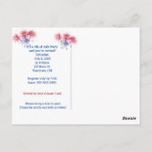 Seestern mit amerikanischer Flagge 4. Juli Postkarte (Rückseite)