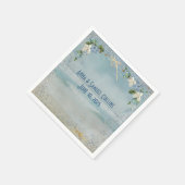 Seestern mit Netzrahmen und Blume am Strand Serviette (Ecke)