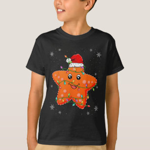 Seestern mit Weihnachtsmannmütze Xmas Weihnachten T-Shirt