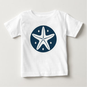 Seestern mit weißen Sternen Baby T-shirt
