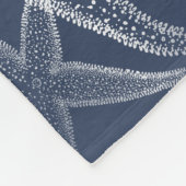 Seestern Navy Blau Strand Fleece Decke (Ecke)